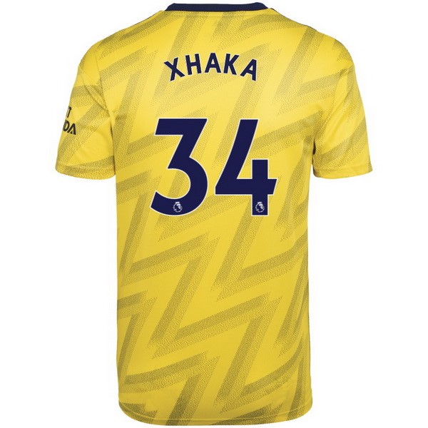 Camiseta Arsenal NO.34 Xhaka 2ª 2019-2020 Amarillo